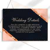 Geometrische Detailkarte für Kupferblush Pink Navy Begleitkarte