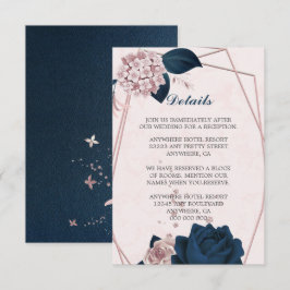 Geometrische Details der eleganten Blume Begleitkarte