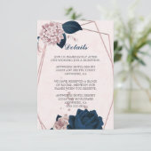 Geometrische Details der eleganten Blume Begleitkarte (Stehend Vorderseite)