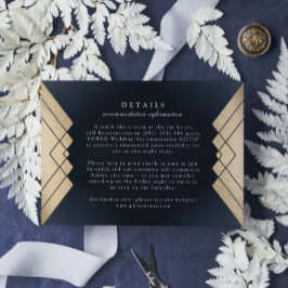 Geometrische Details für dunkle Hochzeiten der Mar RSVP Karte
