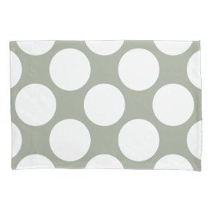 Geometrische diagonale weiße Tupfen auf Kissenbezug