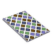 Geometrische Diagonalquadrate blau Notizblock (Rechte Seite)