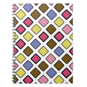 geometrische DiagonalTiles Pink Notizblock