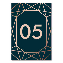 Geometrische Diamant-Hochzeitskarten für die Tisch Tischnummer