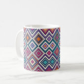 Geometrische Diamanten Kaffeetasse (Vorderseite Links)