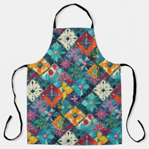 Geometrische Diamanten und Edelsteine floral Türki Schürze