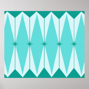 Geometrische Diamanten und Sternenexplosionen Post Poster