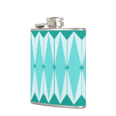 Geometrische Diamanten und Sternexplosionen Flachmann (Links)