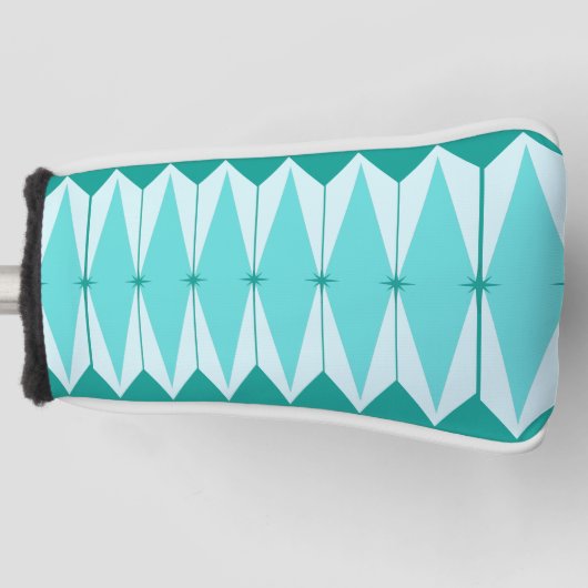 Geometrische Diamanten und Sternexplosionen Putter Golf Headcover (Vorderseite)