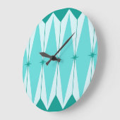 Geometrische Diamanten und Sternexplosionen rund u Große Wanduhr (Winkel)