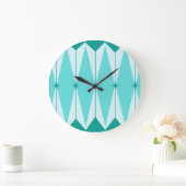 Geometrische Diamanten und Sternexplosionen rund u Große Wanduhr (Zuhause)