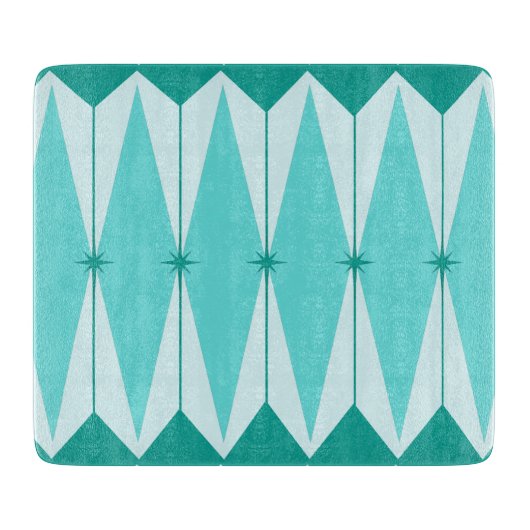 Geometrische Diamanten und Sternexplosionen-Zuschn Schneidebrett (Vorderseite)