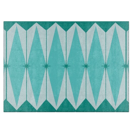 Geometrische Diamanten und Sternexplosionen-Zuschn Schneidebrett (Vorderseite)