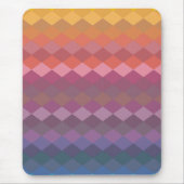 Geometrische Diamantformate in geröteten Rainbow-F Mousepad (Vorne)