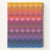 Geometrische Diamantformate in verächteten Farben Notizblock (Rückseite)