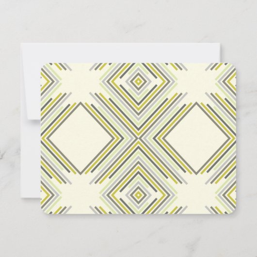 Geometrische Diamond-Mod Streifen Moderner Abschlu Dankeskarte (Rückseite)