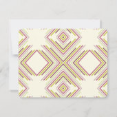 Geometrische Diamond-Mod Streifen Moderner Abschlu Dankeskarte (Rückseite)