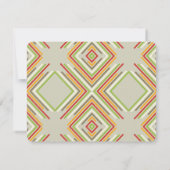 Geometrische Diamond-Mod Streifen Moderner Abschlu Dankeskarte (Rückseite)