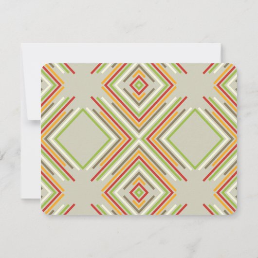 Geometrische Diamond-Mod Streifen Moderner Abschlu Dankeskarte (Rückseite)