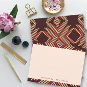 Geometrische Diamond-Mod Streifen Moderner Abschlu Dankeskarte