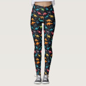 Geometrische Dino Leggings (Vorderseite)