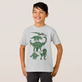 Geometrische Dinosaurier T-Shirt (Vorne ganz)
