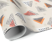 Geometrische Dreieck-Hand gezeichnetes Muster Geschenkpapier (Rolleneckpunkt)