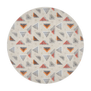 Geometrische Dreieck-Hand gezeichnetes Muster Schneidebrett