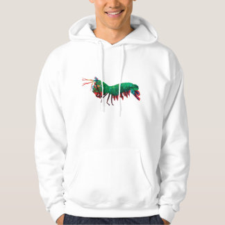 Geometrische Dreieck-Pfaumantis-Garnele Hoodie