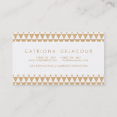 Geometrische Dreiecke auf Holzmuster-Visitenkarte Visitenkarte (Rückseite)