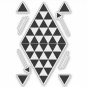 Geometrische Dreiecke Aufkleber (Vorderseite)