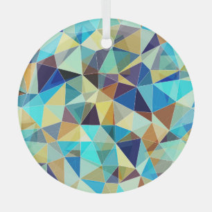 Geometrische Dreiecke: Farbiges Abstraktes Muster Ornament Aus Glas