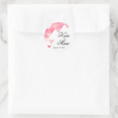 Geometrische Dreiecke - Gefälligkeit | Pony Pink L Runder Aufkleber (Tasche)