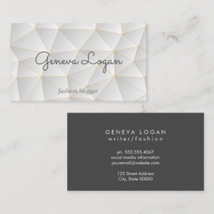 Geometrische Dreiecke High Fashion Business Card Visitenkarte