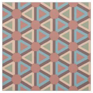 Geometrische Dreiecke in Erdfarbenpalette Stoff