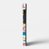 Geometrische Dreiecke in Pastel - Moderner Retro-A Case-Mate iPhone Hülle (Rückseite / Links)