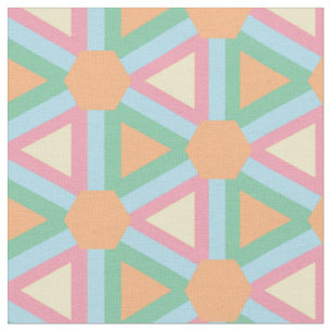 Geometrische Dreiecke in Pastellfarbenpalette Stoff