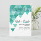 geometrische Dreiecke mit geometrischer Darstellun Einladung (Stehend Vorderseite)