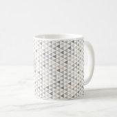 Geometrische Dreiecke Moderne Grau-Neutrale-Tasse Kaffeetasse (VorderseiteRechts)