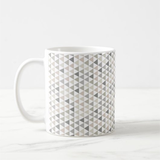 Geometrische Dreiecke Moderne Grau-Neutrale-Tasse Kaffeetasse (Links)