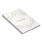 Geometrische Dreiecke Moderner Glamour Chic Glam Notizblock (Rechte Seite)
