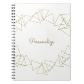 Geometrische Dreiecke Moderner Glamour Chic Glam Notizblock (Vorderseite)