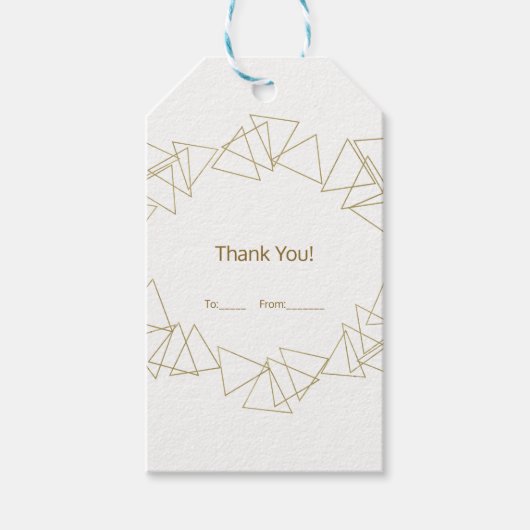 Geometrische Dreiecke Modernes Glamour Chic Party Geschenkanhänger (Vorderseite)