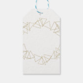 Geometrische Dreiecke Modernes Glamour Chic Party Geschenkanhänger (Rückseite)