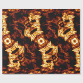 Geometrische Dreiecke Orange Brown Black Abstrakt Geschenkpapier (Flach)