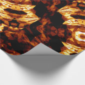 Geometrische Dreiecke Orange Brown Black Abstrakt Geschenkpapier (Ecke)