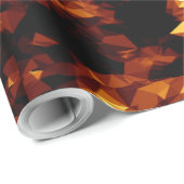 Geometrische Dreiecke Orange Brown Black Abstrakt Geschenkpapier (Rolleneckpunkt)