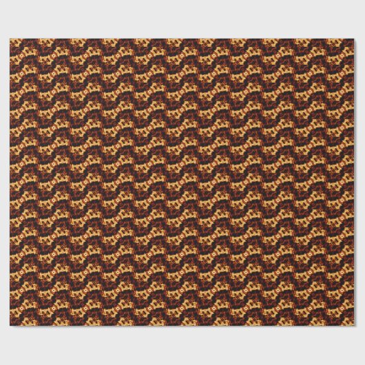 Geometrische Dreiecke Orange Brown Black Abstrakt Geschenkpapier (Flach)