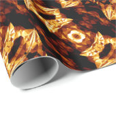 Geometrische Dreiecke Orange Brown Black Abstrakt Geschenkpapier (Rolleneckpunkt)