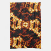 Geometrische Dreiecke Orange Brown Black Abstrakt Küchentuch (Vertikal)